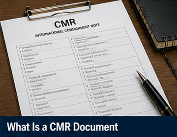 Папирни CMR документ попуњен подацима о пошиљци, пошиљаоцу, примаоцу и превознику