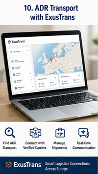 ADR логистичка платформа која повезује клијенте са опасном робом и сертификоване превознике у Европи