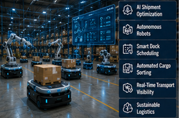 Будући аутоматизовани крос-докинг објекат који користи роботику, AI и паметну логистичку технологију