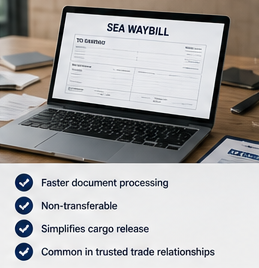 Sea Waybill дигитална транспортна документација за поморски превоз