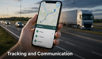 GPS праћење транспорта, камион у реалном времену, логистичка платформа, комуникација возач клијент